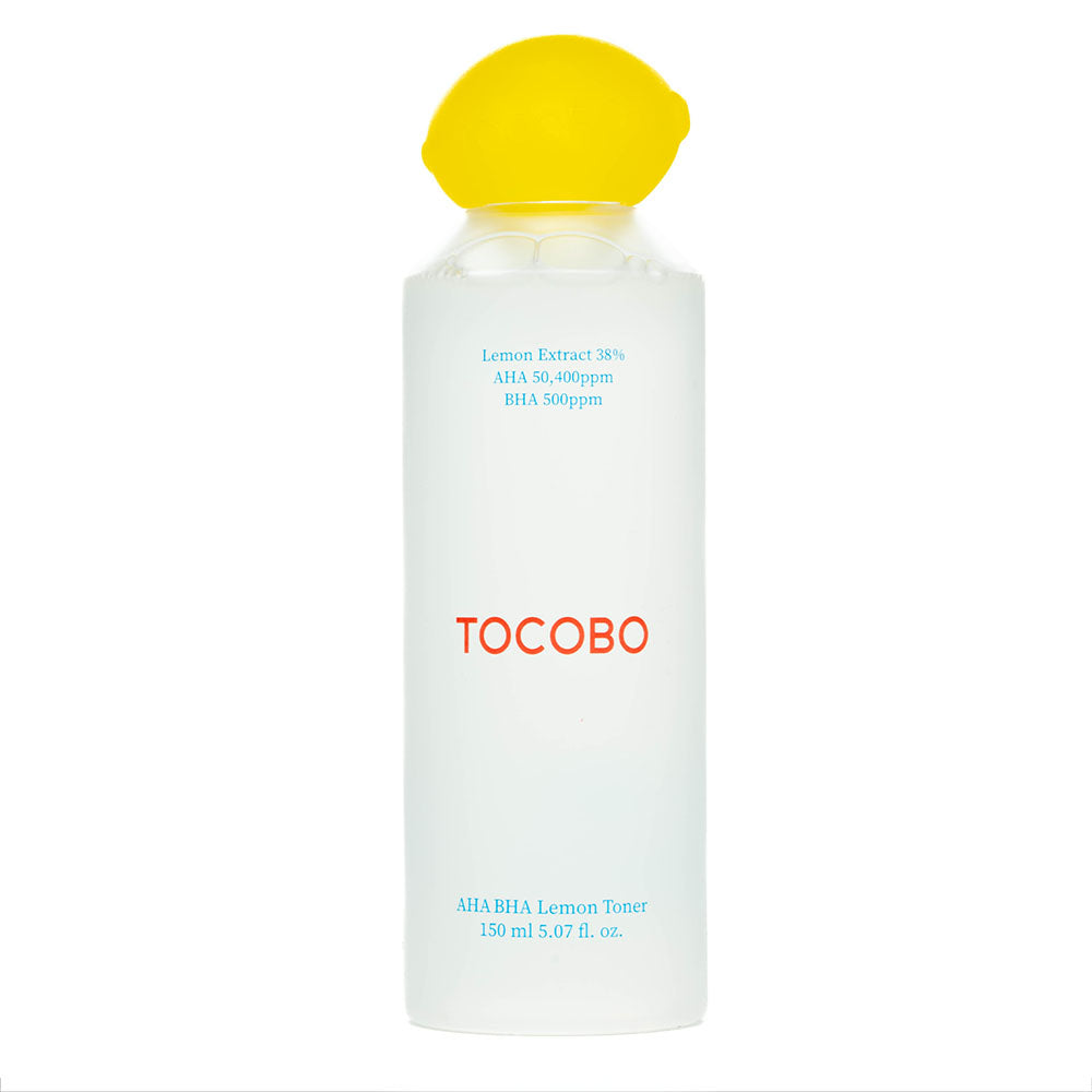 A white image of Tocobo Lemon Toner Bottle